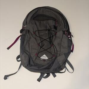 The North Face Borealis Backpack Grey with Magenta Laptop Hiking Outdoor Bag